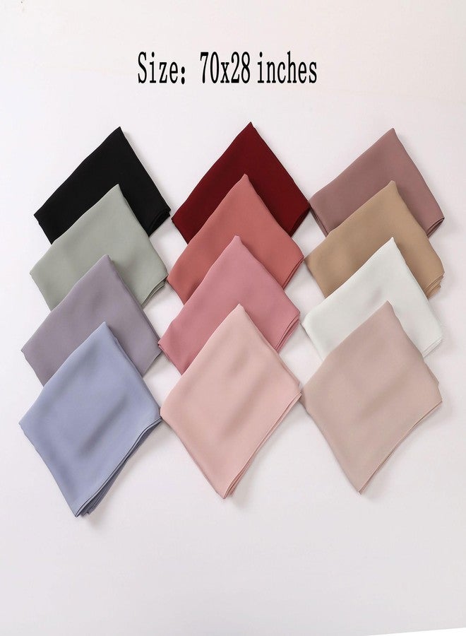 Samiwey Long Smooth Comfortable Large Scarf Shawl Solid Soft Hijab for Women Girls (white) - Image 4